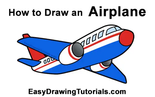 cartoon plane drawing