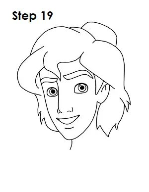 How to Draw Aladdin Step 19