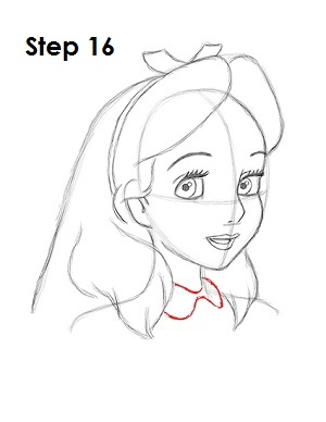 How to Draw Alice Step 16