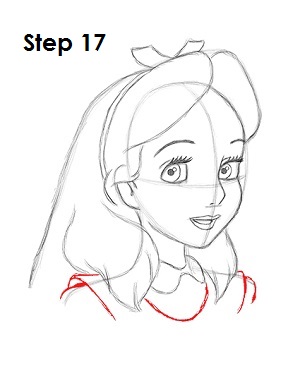 How to Draw Alice Step 17