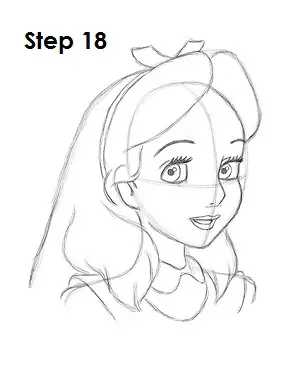 How to Draw Alice Step 18