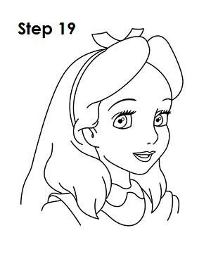 How to Draw Alice Step 19