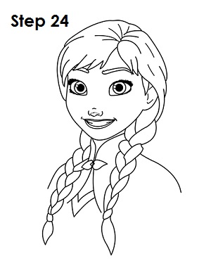 how to draw frozen anna