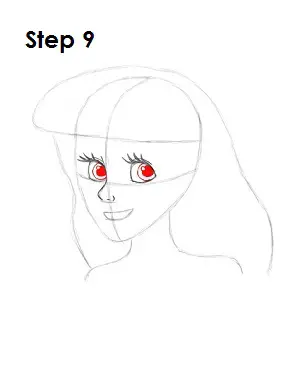 How to Draw Ariel Step 9