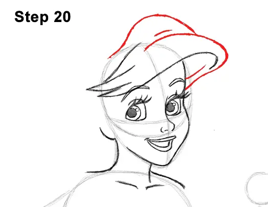 how to draw ariel and eric step by step