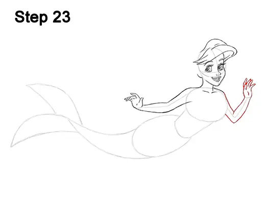 Draw Ariel Little Mermaid Body 23