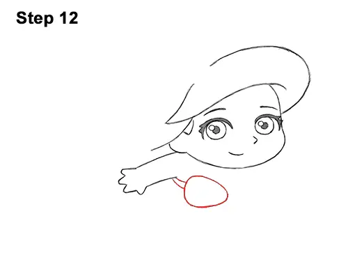 Draw Mini Chibi Little Mermaid Ariel 12