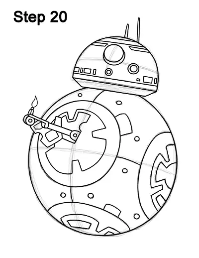 How To Draw Bb 8 Star Wars The Force Awakens 1580