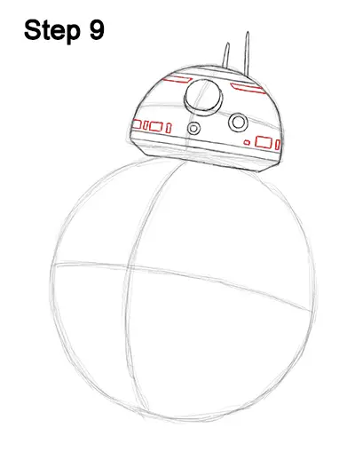 Draw BB-8 Force Awakens 9