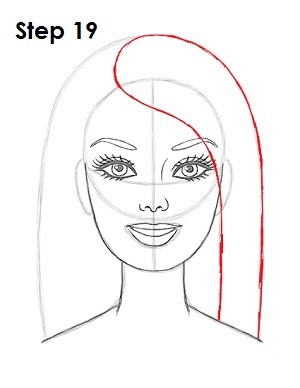 Barbie on sale face drawing