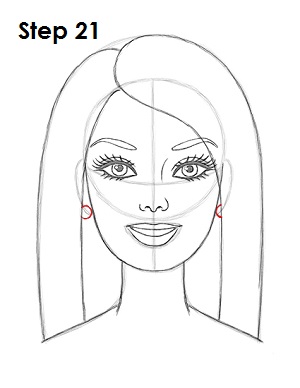 barbie step by step drawing