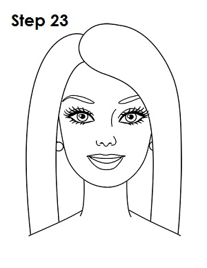 easy drawing of barbie doll