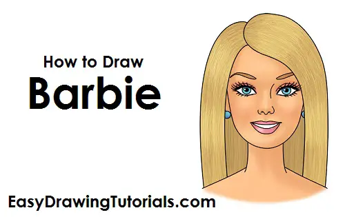 easy drawing for barbie