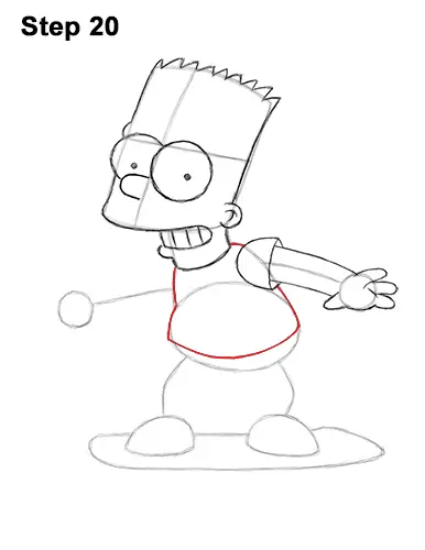 How to Draw Bart Simpson (Full Body)