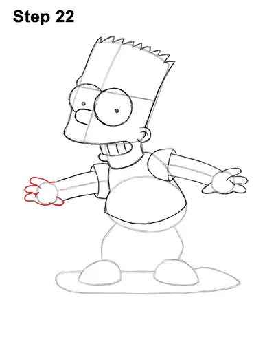 How to Draw Bart Simpson (Full Body)