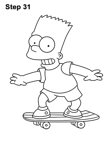 How to Draw Bart Simpson (Full Body)