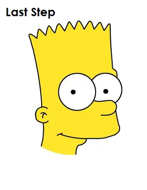 Bart Simpson Completed Drawing