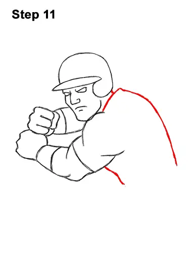How to a Draw Cartoon Baseball Player Batter 11