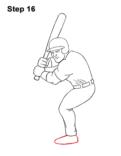 easy baseball and bat drawings