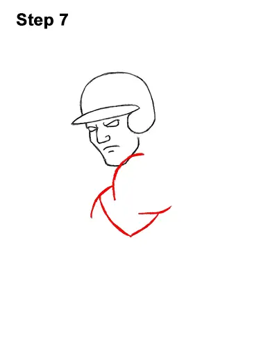 How to a Draw Cartoon Baseball Player Batter 7