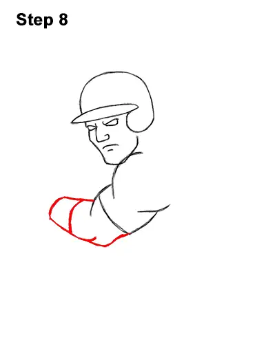 How to a Draw Cartoon Baseball Player Batter 8