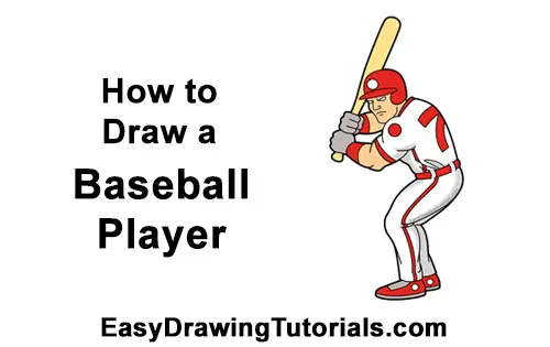 How to a Draw Cartoon Baseball Player Batter