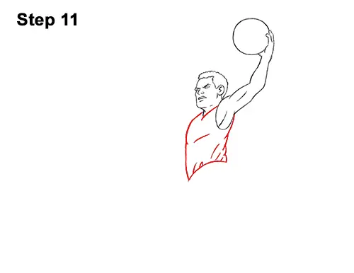 How to a Draw Cartoon Basketball Player Dunking 11