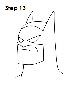 How to Draw Batman Step 13