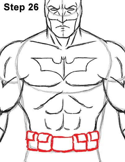 Draw Batman Full Body 26