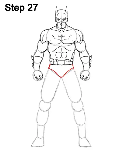 Draw Batman Full Body 27