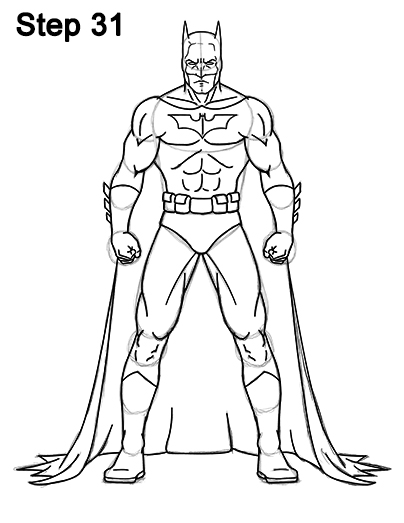 How to Draw Batman (Full Body)