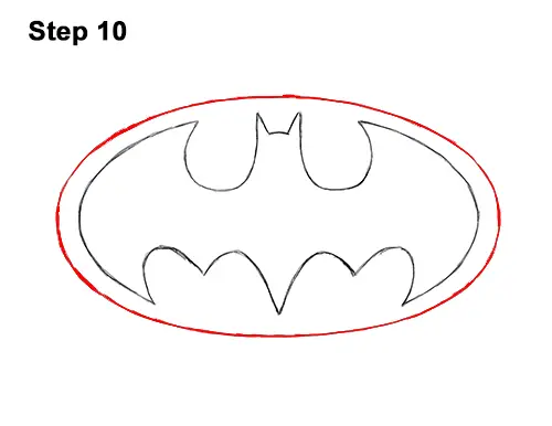 How to Draw the Batman Logo Symbol Icon Emblem 90s 10