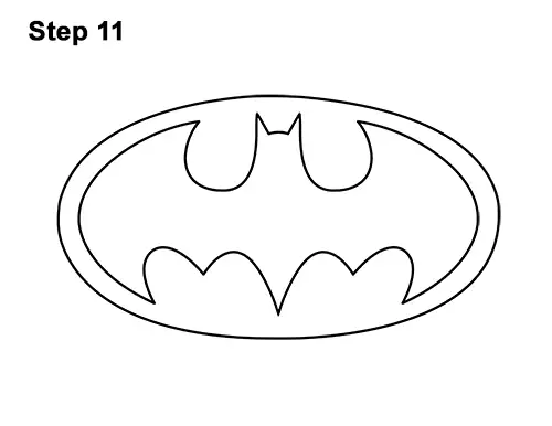 How to Draw the Batman Logo Symbol Icon Emblem 90s 11