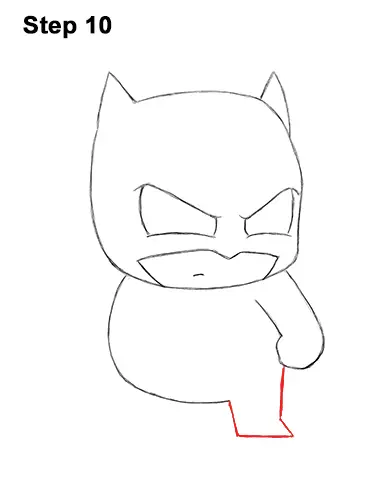Draw Mini Chibi Little Batman 10