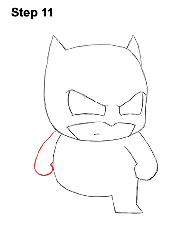 Draw Mini Chibi Little Batman 11