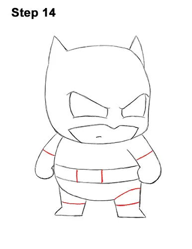 Draw Mini Chibi Little Batman 14