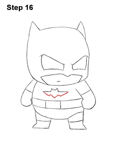 Draw Mini Chibi Little Batman 16