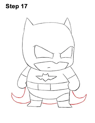 Draw Mini Chibi Little Batman 17