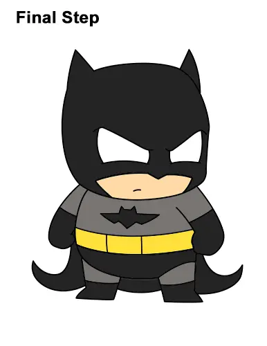 Draw Mini Chibi Little Batman