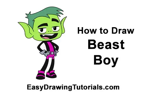 How to Draw Beast Boy from Teen Titans Go! VIDEO & Step-by-Step Pictures