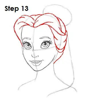How to Draw Belle Step 13
