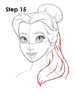 How to Draw Belle Step 15
