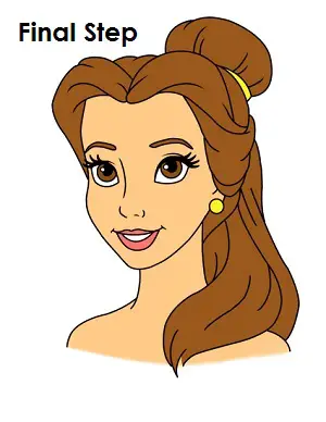 How to Draw Belle Completed Drawing