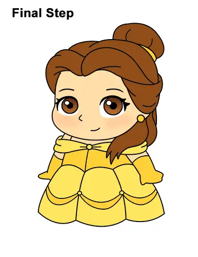 Draw Mini Chibi Cute Little Belle Beauty