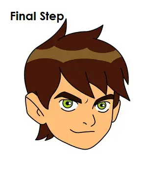 Draw Ben 10 Completed Drawing