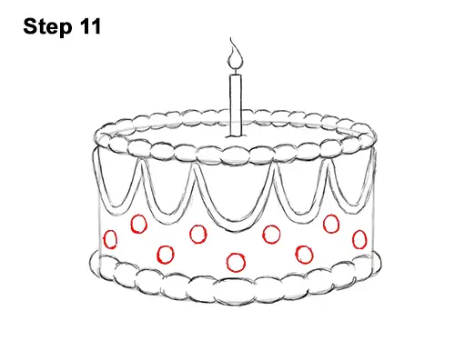 How to Draw a Birthday Cake VIDEO & Step-by-Step Pictures