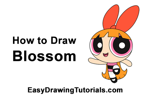 How to Draw Blossom Powerpuff Girls Full Body