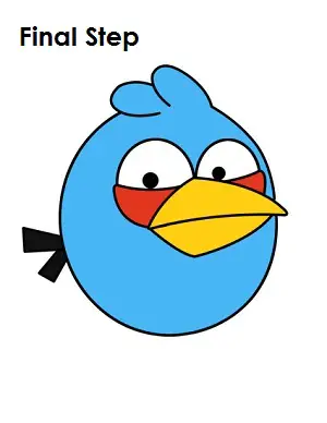 Draw Blue Angry Bird Completed Drawing