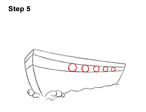 How to Draw Cartoon Boat Ship 5
