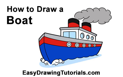 How to Draw a Boat - Really Easy Drawing Tutorial